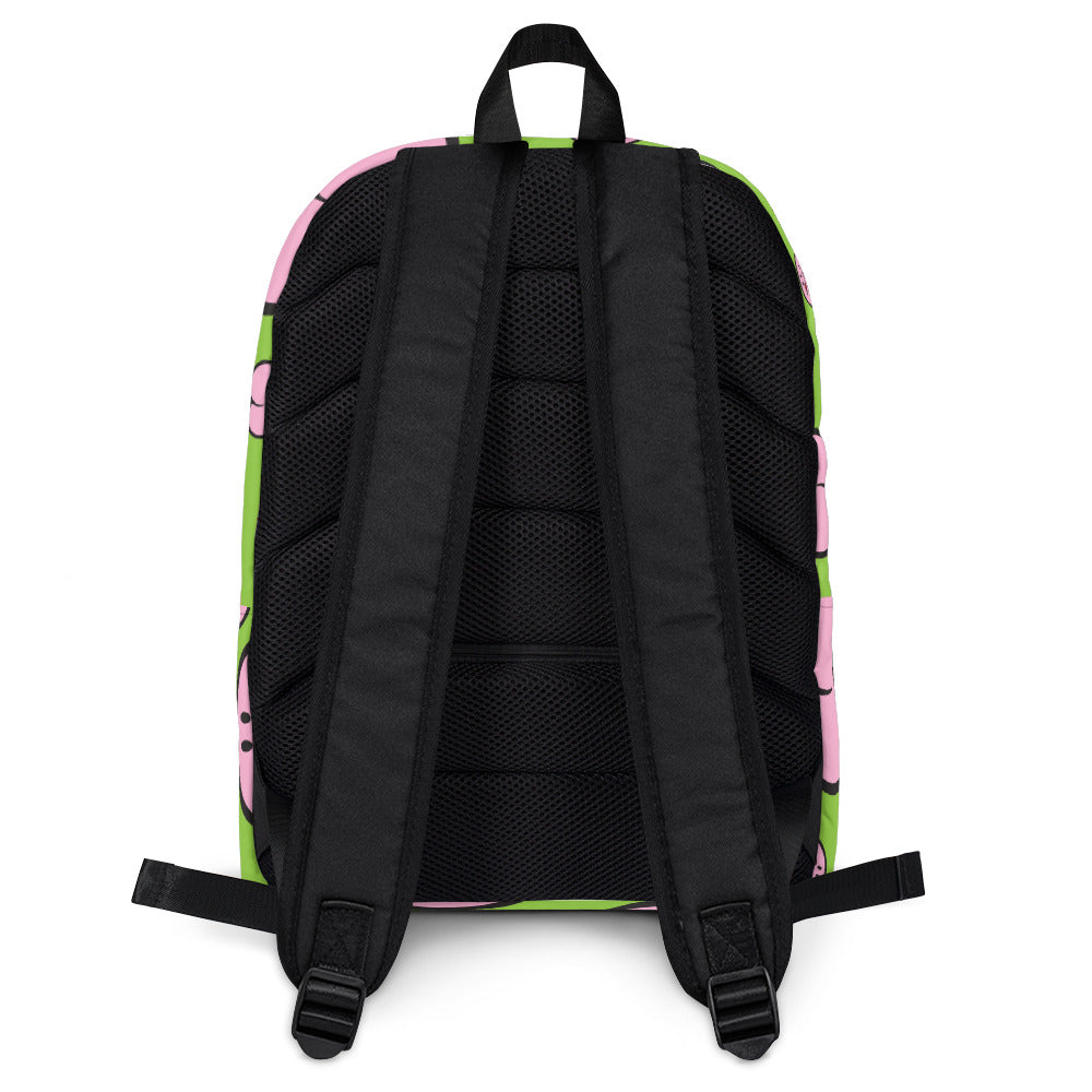 Pattern Backpack - Lime Green