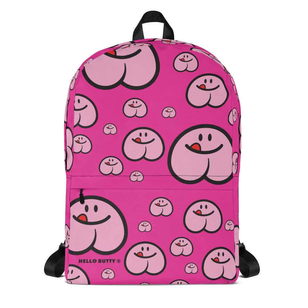 Pattern Backpack - Bold Pink