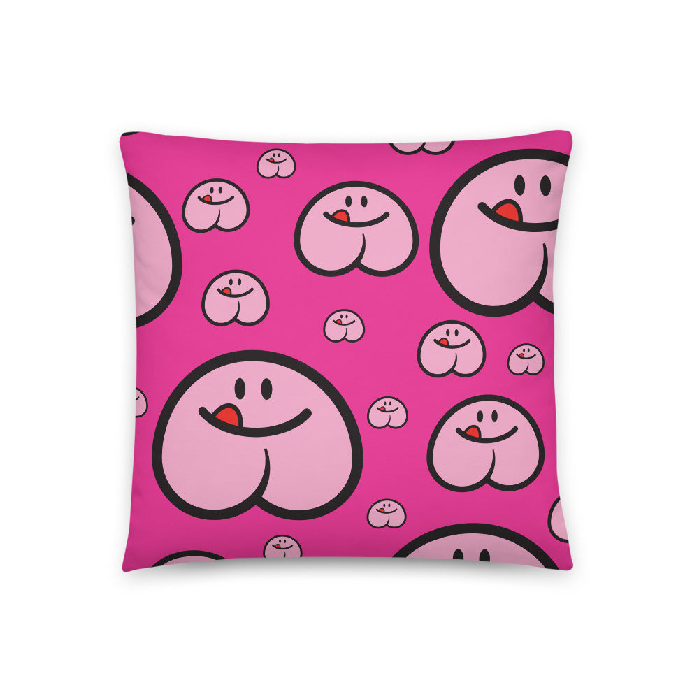 Pattern Throw Pillow - Bold Pink