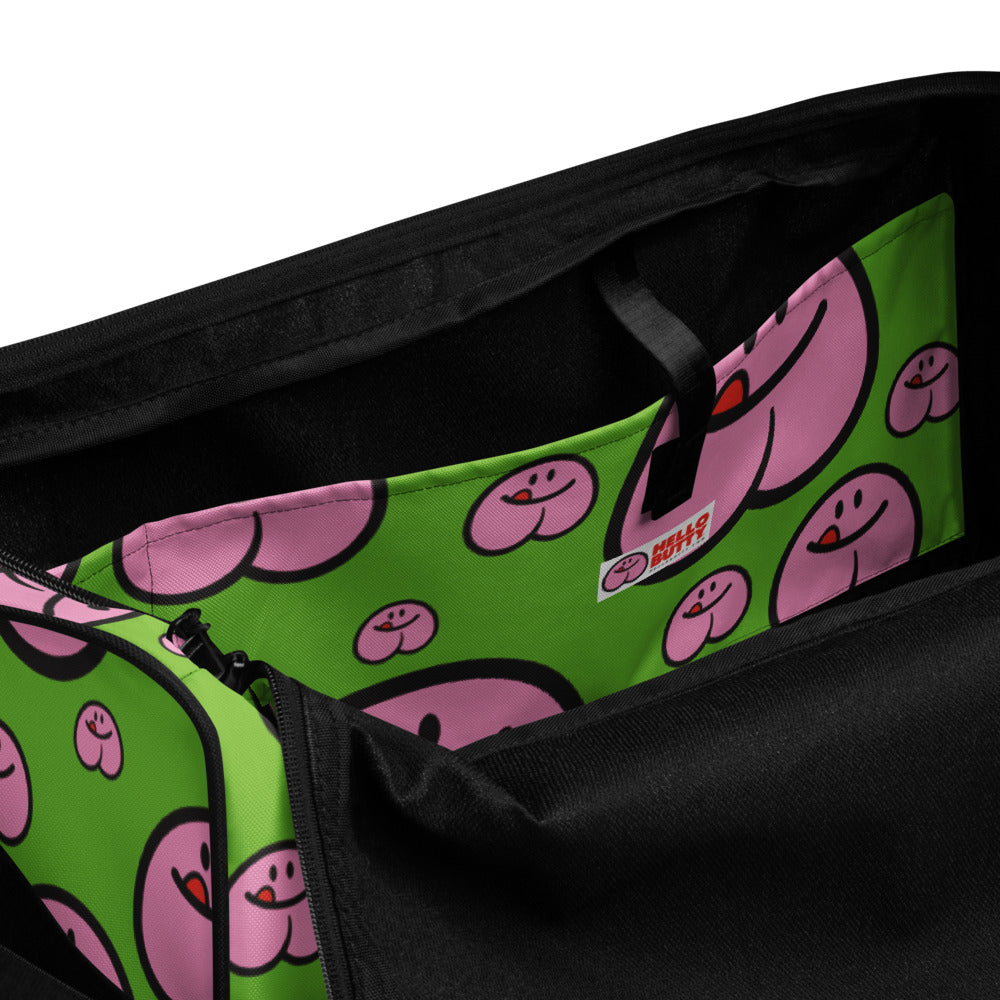 Pattern Duffle Bag - Lime Green
