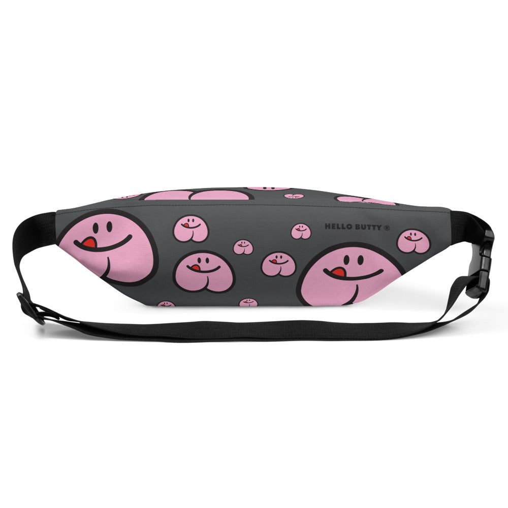 Pattern Fanny Pack - Charcoal