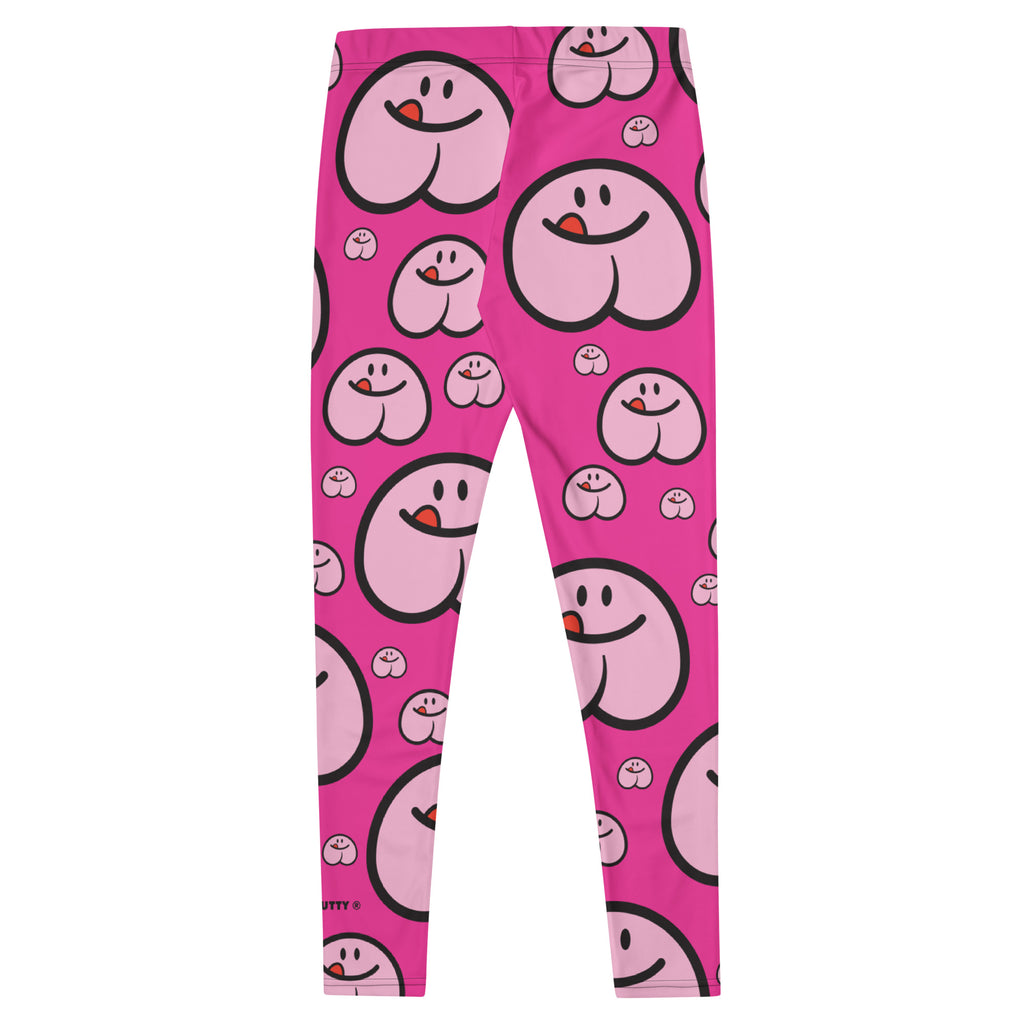 Hers/Theirs Pattern Leggings - Bold Pink