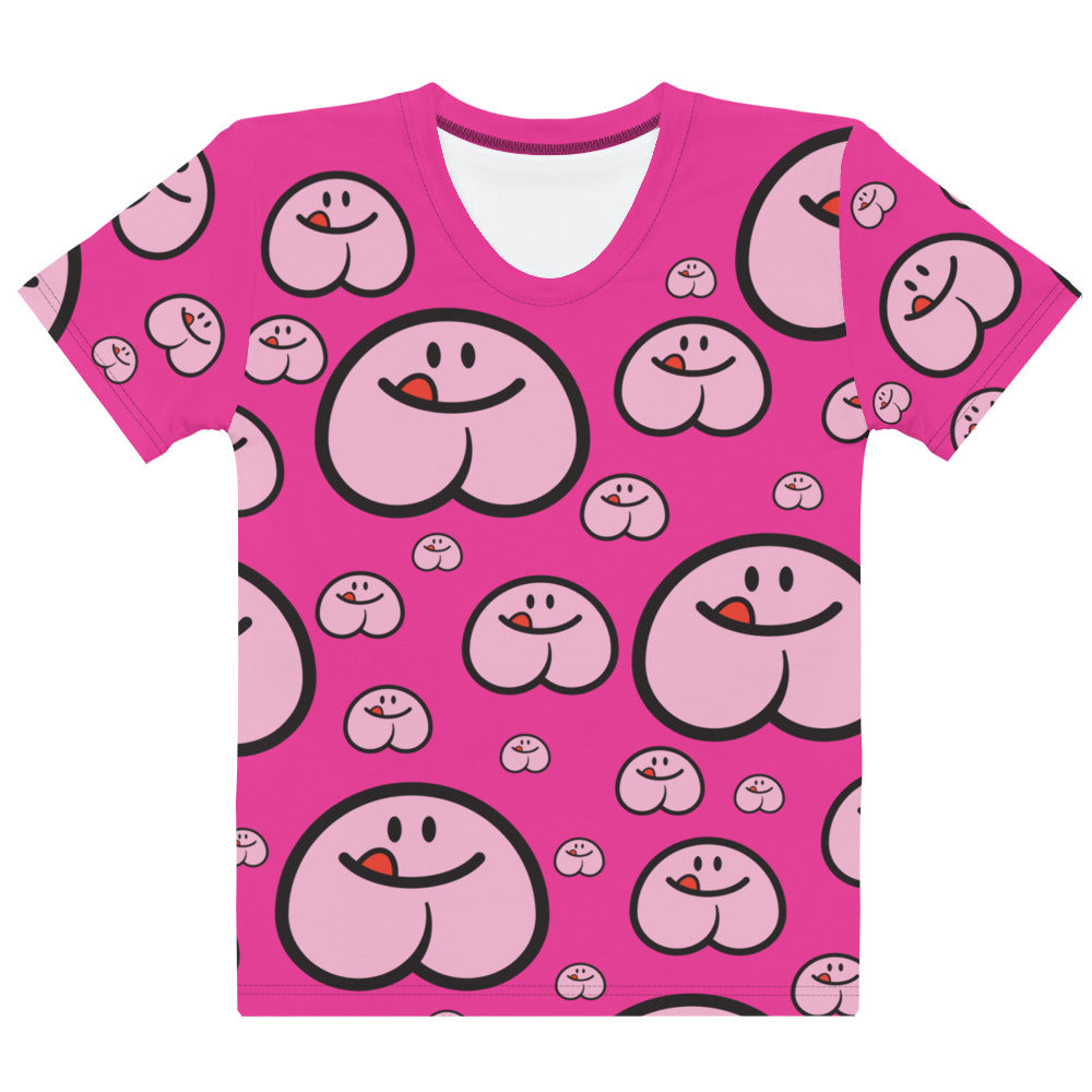 Hers/Theirs Pattern T-Shirt - Bold Pink